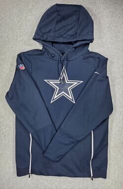 Nike Dallas Cowboys On-Field Pullover Hoodie Navy Blue Men's Small S Star Print